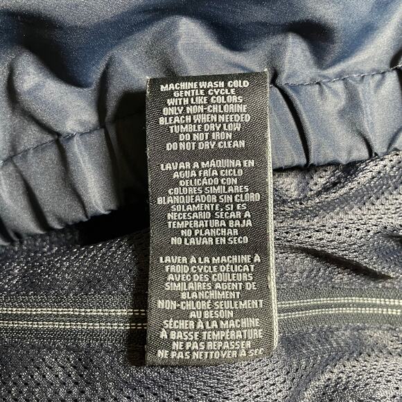 MEMBERS ONLY Mens Half Zip Spell Out Hooded Pullover Jacket Blue S Outdoor Logo - Picture 8 of 9